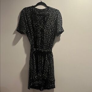 All Saints Black and White Patterned Dress woman’s 10